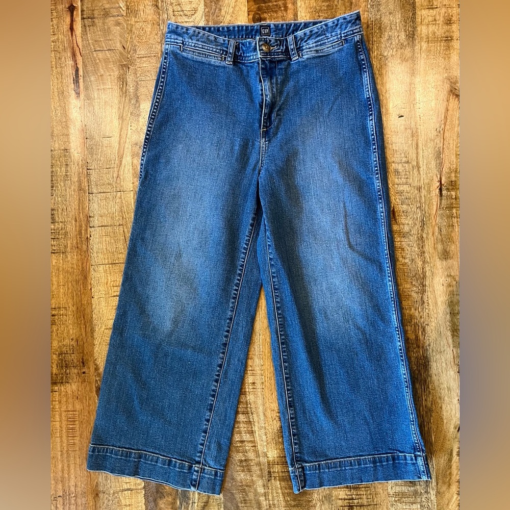 Gap Wide Leg Cropped Jeans Size 12